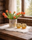 Lykt med blomster XL thumbnail