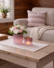Sett med lysholder/vase rosa/lilla thumbnail