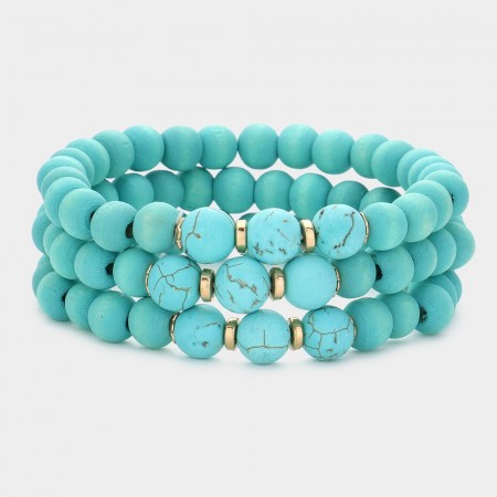 Armbånd elastisk 3pk Turkis