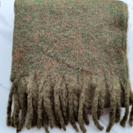 Skjerf ensfarget m/lurex 50x200 grønt