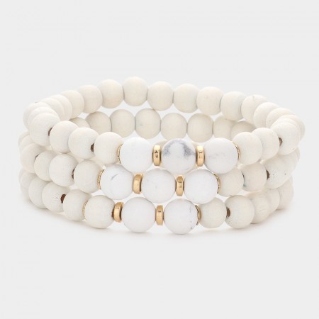 Armbånd elastisk 3pk Hvitt