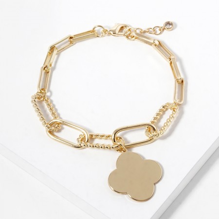 Armbånd kløver Gullbelagt