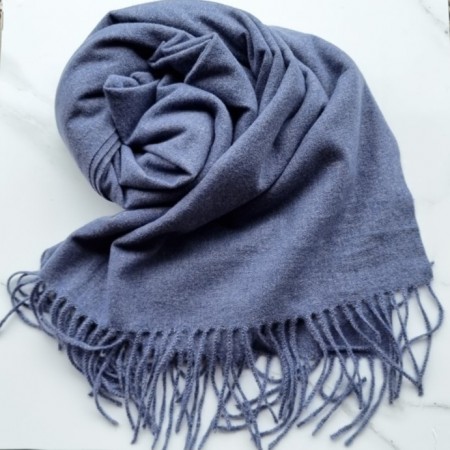 Skjerf ensf.70x180 jeansblå