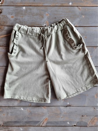 Shorts i bomull Khaki