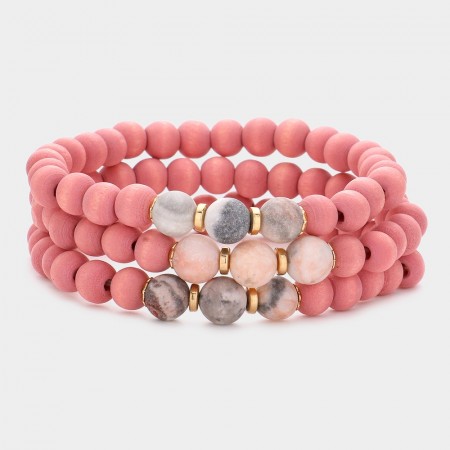 Armbånd elastisk 3pk Rosa