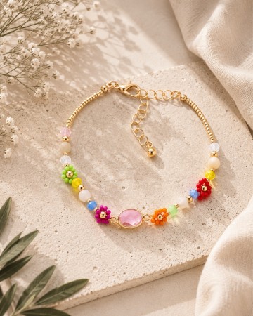 Armbånd med blomster Multi