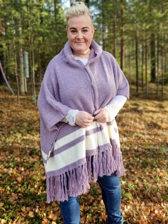 Poncho med hette Syrin - GitteDaa