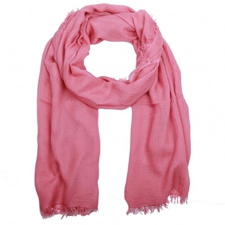 Skjerf ensfarget 90x190 rosa 